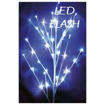 RAMO CON 63 LED CHIARI FISSI E 9 LED FLASH 100CM