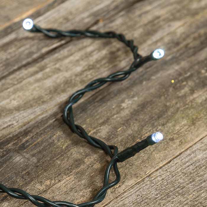 Catena MB 10 LED MULTI - BIANCO - CLASSIC 5mm Luce Fissa 1,5+1m-LUCE BIANCA