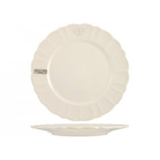 Piatto da portata in ceramica bianca a righe grigie diametro 27 cm piatto piatto in ceramica BC cucina coperto 
