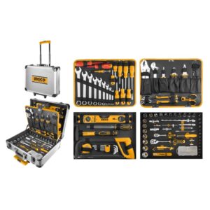 Set utensili manuali 147 pezzi in valigetta trolley Ingco
