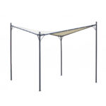Gazebo a vela Ovarj Beige Struttura Acciaio 300x300x275 cm Papillon
