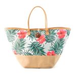 Borsa mare tempo libero in poliestere decorato con bottone H&H