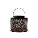 Lanterna in metallo colore nero e oro 20x17,5 cm H&H