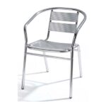 Sedia in tubo di alluminio ALUMINE 54x59x74h cm