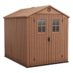 Casetta Giardino Darwin 6X8 finestre frontali Evotech marrone 190x244x221 cm