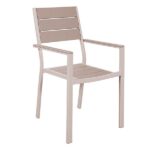 Set 4 Sedie con braccioli Stintino marrone chiaro 58x55x88 cm