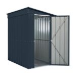 Casetta da giardino addossata metallo 124x180x199 cm