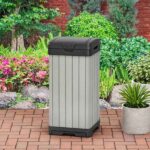 Bidone pattumiera esterno Rockford Keter Duotech 41x41x87 cm