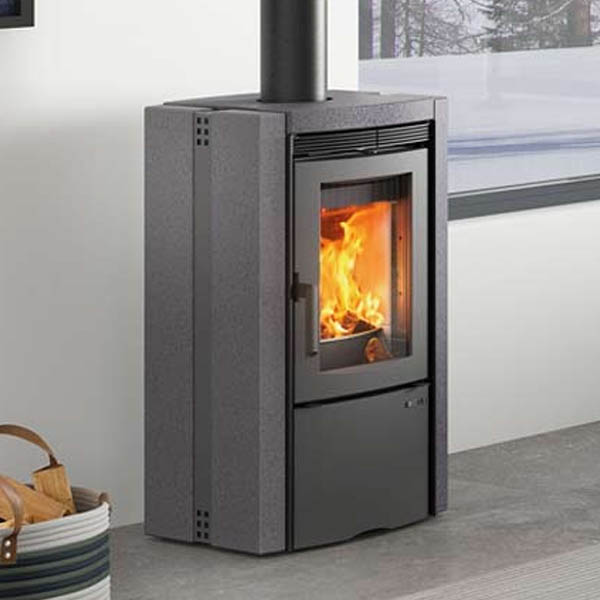 Stufa a Legna Ester BII pietra Vulcan La Nordica Extraflame 7,5 KW