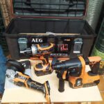 Cordless combo kit AEG pro 18V trapano tassellatore smerigliatrice