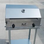 Coperchio inox a cupola con termometro per barbecue 2 Fuochi Bep