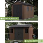 Casetta Giardino Keter Newton Plus 7511 1175 doppio montaggio evotech marrone