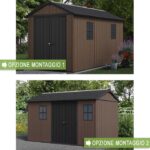 Casetta Giardino Keter Newton Plus 7513 1375 doppio montaggio evotech marrone