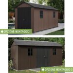 Casetta Giardino Keter Newton Plus 7515 1575 doppio montaggio evotech marrone