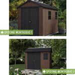 Casetta Giardino Keter Newton Plus 759 975 doppio montaggio evotech marrone