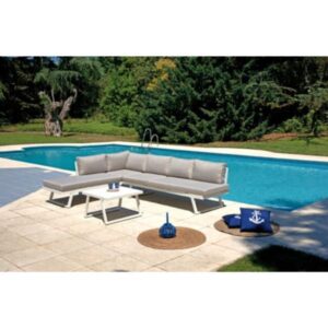 Salotto set angolare Tunisi divani/lettino bianco