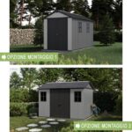 Casetta Giardino Keter Newton Plus 7511 1175 doppio montaggio evotech grigio