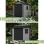 Casetta Giardino Keter Newton Plus 759 975 doppio montaggio evotech grigio