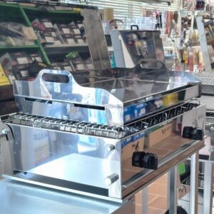 Piastra Inox grande barbecue 2 fuochi BeP