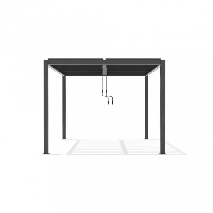 Pergola Bioclimatica alluminio grigio scuro m 3x4x2,5h