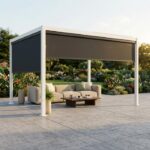 Laterale Textilene per Pergola Bioclimatica grigio scuro 4 m