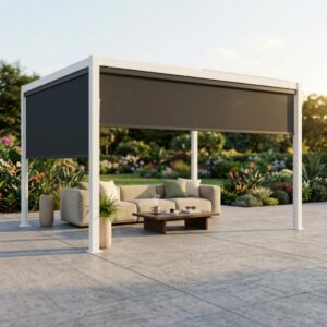 Laterale Textilene per Pergola Bioclimatica grigio scuro 4 m