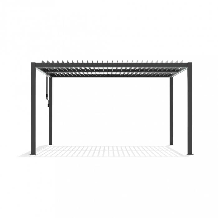 Pergola Bioclimatica alluminio grigio scuro m 3x4x2,5h