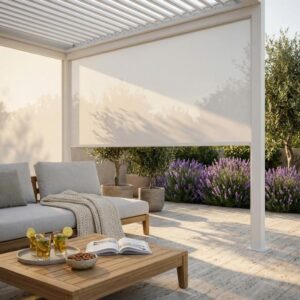 Laterale Textilene per Pergola Bioclimatica bianco 3 m