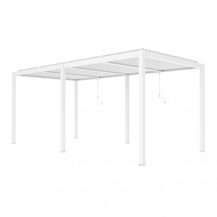 Pergola Bioclimatica alluminio bianco m 7,8x4x2,5h