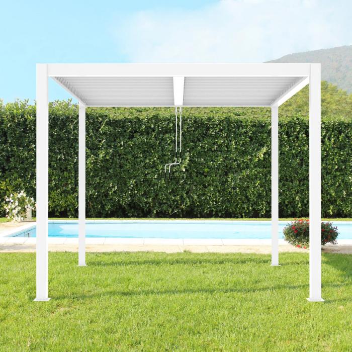 Pergola Bioclimatica alluminio bianco m 3x3x2,5h